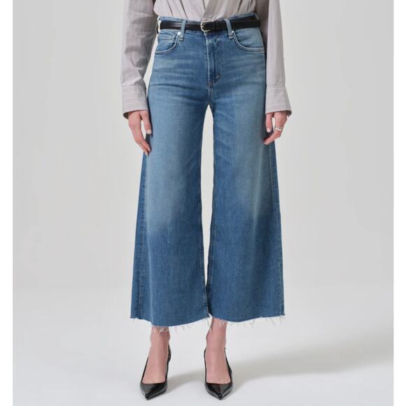 Citizens Of Humanity Denim - CITIZENS OF HUMANITY Women's Lyra Wide Leg Crop Size 28 In Abliss